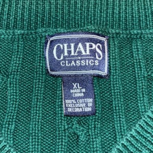 Chaps XL green sweater - Picture 3 of 3